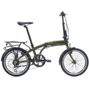 Resim Carraro Flexi 108 20 Jant 8 Vites 32 Cm V-Fren Katlanır Bisiklet-Mat Haki - Siyah - Turuncu 