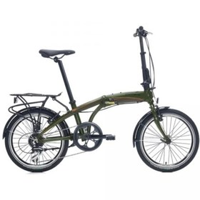 Resim Carraro Flexi 108 20 Jant 8 Vites 32 Cm V-Fren Katlanır Bisiklet-Mat Haki - Siyah - Turuncu 