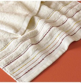 Resim Taç Butik Brüj Pamuk Banyo Havlusu Ekru 70x140 000000001500223903 Ekru 
