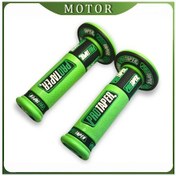 Resim Chuangyinshop Yeşil Renk 7/8" Jel Kauçuk Frenli Motosiklet Gidon Tutamağı Ktm Crf Exc Yzf İçin 