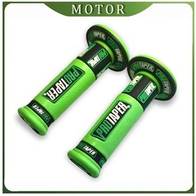 Resim Chuangyinshop Yeşil Renk 7/8" Jel Kauçuk Frenli Motosiklet Gidon Tutamağı Ktm Crf Exc Yzf İçin 