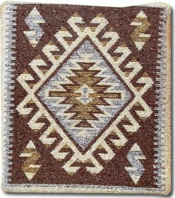 Resim 40x40 Kilim Sandalye Ve Koltuk Minderi, Kahverengi - Kahverengi 