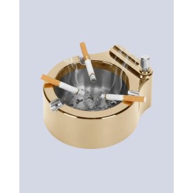 Resim Çakmak Entegreli Küllük Yeniden Doldurulabilir Metal Gövde 