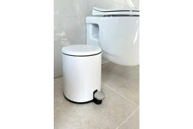Resim Primanova Cigo Çöp Kovası+Tuvalet Fırçası Beyaz Iç Kova Siyah 