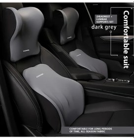 Resim Honeybeeshop Gri 1 Başlık 1 Bel Desteği Ergonomik Araba Boyun Yastığı Ve Bel Desteği Seti Uzun Sürüş Konforu İçin Yüksek Kaliteli Dolgulu 