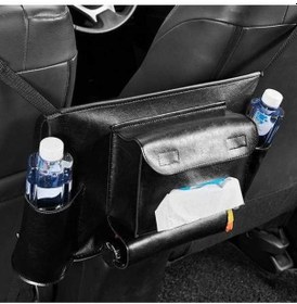 Resim Pazly Cbtx Araba Koltuğu Saklama Ağı, Siyah Ve Beyaz Renkli Saklama Çantası, Çok Fonksiyonlu Askılı Çanta 