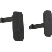Resim Flameer Canon 600D Av Out Mıc Arabirim Cilt Koruyucu Için 2x USB Kauçuk Kapak (Yurt Dışından) 