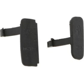 Resim Flameer Canon 600D Av Out Mıc Arabirim Cilt Koruyucu Için 2x USB Kauçuk Kapak (Yurt Dışından) 