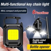 Resim Anahtarlık ile Mini LED El Feneri - USB-C Şarj Edilebilir, 6 Mod (Mükemmel Manyetik Taban Dahil), Kamp, Acil Durumlar, Günlük Taşıma İçin Taşınabilir Cep Feneri - Dahili Bataryalı Kompakt ve Parlak Çalışma Feneri, Kamp Feneri, Acil Durum Feneri, Şık Tasarım, Dayanıklı Yapı, Açık Hava Tutkunları, Yüksek Kaliteli LED'ler, Açık Hava Aydınlatması, Hafif Tasarım, Sağlam Yapı, Çok Modlu Fener, Açık Hava Tutkunları 