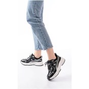 Resim F-329 Siyah Günlük Bağcıklı Beyaz Tabanlı Yazlık Spor Ayakkabı Siyah 