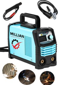 Resim Millian Pofesyonel 200 Amper İnvertör Dijital Göstergeli Turbo Fanlı Çift Kartlı Inverter Kaynak Makinesi 