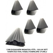 Resim Siyah Duşakabin Mıknatıs Ve Suluk Fitili 200 Cm Duşakabin Için 