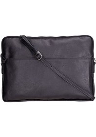 Resim Leeds 16 İnç Apple Uyumlu MacBook Ve Pc , Hakiki Deri, El Yapımı Kılıf, Kömür Siyahı Siyah 