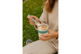 Resim Hype Store Müsli ve Granola Kapsülü, 1100 ml Sızdırmaz Yoğurt Kabı, Take And Go Kaşıklı Granola Kabı, Pratik ve 