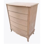 Resim Bombeli 5 Çekmeceli Lükens Ayaklı Çamaşırlık&Şifonyer Hâm&Cilasız 