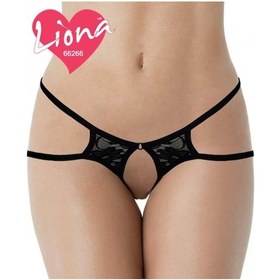 Resim Liona Dantelli Kadın Siyah Seksi Fantazi Iç Giyim Çamaşırı Külot 