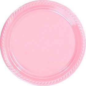 Resim Plastik Tabak Pembe 22 Cm 25 Adet 