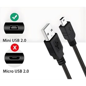 Resim Yıldızan Mini USB to Mini B Data Şarj Kablosu 5 Pin PS3 Oyun Kolu, Fotoğraf Makinesi Data Kablosu 1153473 