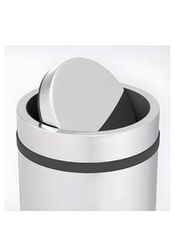 Resim 12 Lt Pratik Kapak Çöp Kovası Metalik 