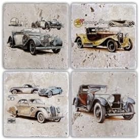 Resim Oscar Stone Decor Doğaltaş Bardak Altlığı 4'Lü Set 10 Cm X 10 Cm Ba080 