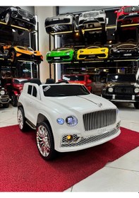 Resim Poyraz Akülü Bentley Suv Akülü Araba 12v 0-7 Yaş Özel Plaka Beyaz 