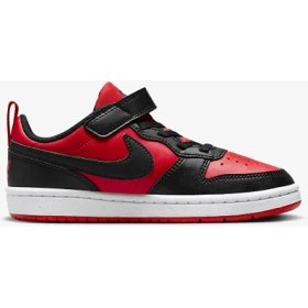 Resim Nike Siyah - Kırmızı Erkek Çocuk Yürüyüş Ayakkabısı DV5457-600 Court Borough Low Ps 
