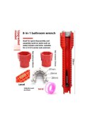Resim Yuntech01 Banyo Tesisatı Tamiri İçin Çok Fonksiyonlu Kısa Saplı Geniş Açılı Lavabo Ve Boru Montaj Aracı 8-in-1 