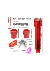 Resim Yuntech01 Banyo Tesisatı Tamiri İçin Çok Fonksiyonlu Kısa Saplı Geniş Açılı Lavabo Ve Boru Montaj Aracı 8-in-1 