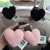 Resim Peluş Araba Koltuk saç tokası saç tokası - Sevimli Kalp Şekilli Tasarım, Araba Aksesuarları için Çok Fonksiyonlu Depolama, Dayanıklı Plastik, Tüm Araçlar için Uygun, Koltuk için Araba Aksesuarları, Araç İç Dekorasyonu, Oyuncu Tasarım, Yumuşak Dokulu 
