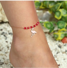 Resim Azuris 925 Ayar Gümüş Flamingo Halhal 
