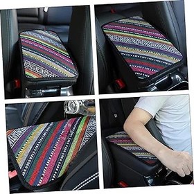 Resim ibasenice Kol Dayama Kutusu Matı - Evrensel Araba Kol Dayama Koruyucu Yumuşak Polyester Şık Ve Pratik 