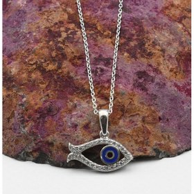 Resim Nazar Boncuğu Kolye - Nazar Boncuklu - Göz Kolye 925 Ayar Gümüş 901279 