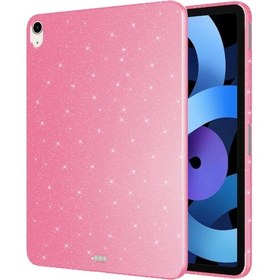 Resim İpad Air 10.9 2020 4 Nesil Simli Parlak Görünümlü Uyumlu Zore Tablet Koton Kılıf-pembe Koyu Tablet Kılıfı 