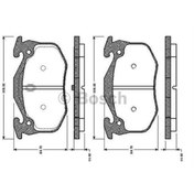 Resim BOSCH 986466350 Fren Balatası Arka CLIO I 90- CLIO II Megane I 95- / 106 II 96- 205 83- 206 98- 309 / Zx 91- Saxo 96- Xsara 97- 