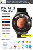 Resim Bakeey Watch 4 Pro Suit 7 Kordonlu Tüm Cihazlara Uyumlu Akıllı Saat 