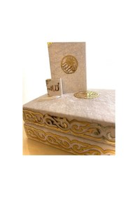 Resim Kadife Kaplı Sandıklı Kuranı Kerim Seccade Ve Hediyelik Çeyiz Set 