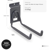 Resim Reedark Saçma Sıkı Demir Duvar Takımı: Bisiklet, Elektrikli Süpürge, Bahçe Aletleri İçin 820 8 İnç Direk Kanca - Garaj Ve Çalışma Odası Organizerı 