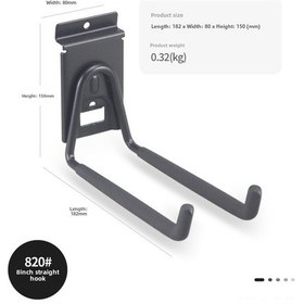 Resim Reedark Saçma Sıkı Demir Duvar Takımı: Bisiklet, Elektrikli Süpürge, Bahçe Aletleri İçin 820 8 İnç Direk Kanca - Garaj Ve Çalışma Odası Organizerı 