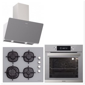 Resim Silverline BO6505S01 - CS5429S01 - 3457 Soho 60 Gri Cam Ankastre Set 