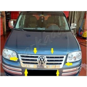 Resim Vw Caddy Krom Ön Panjur Formlu 2004-2010 Paslanmaz Çelik N11.5627 