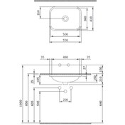 Resim Bocchi Scala Tezgahaltı Lavabo 55 Cm Mat Somon 1006-032-0125 