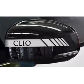 Resim Renaul Clio Ayna Sticker Etiket Modeli 