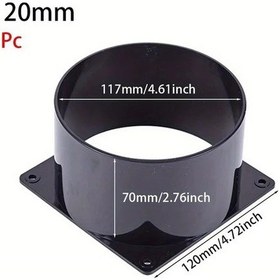 Resim Willowhaven 75 100 120 150mm 4 Ebat Flanj Bağlantı Kelepçesi Abs Hava Kanalları İçin 