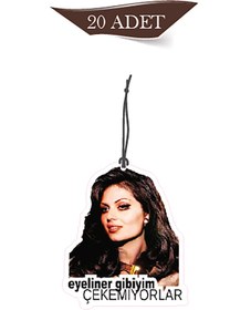 Resim 1001MODEL Sinema Sultanı Eyeliner Gibiyim Tasarımlı 20'li Oto Kokusu ve Oto Aksesuarı 