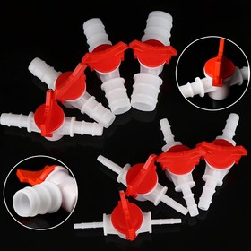 Resim Bir Set İki Yumuşak Hortum Bağlayıcı Topu Valf Anahtarları, Akvaryum Hava Pompası Aksesuarları, Hava Valfleri ve Tarımsal Damlama Sulama Su Akış Kontrol Valfleri için Tasarlanmış. 