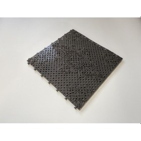 Resim Çini Desenli Plastik Yer Karosu Zemin Döşemesi Antrasit 1m2 9 Adt Antrasit 