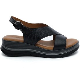 Resim Greyder 59264 Siyah Hakiki Deri Kadın Sandalet-922 Siyah 