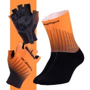 Resim Liangduo Shop Turuncu Tarzı M Boyutu Yeni Bisiklet Eldiveni Bisiklet Çorap Seti Kaymaz Erkek Kadın Darbeye Dayanıklı Kısa Yarım Parmak Eldiven Açık Bisiklet Sporu (Yurt Dışından) 