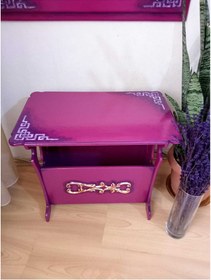 Resim ASLI 3D Desenli Flört Rengi Gazetelik Sehpa 