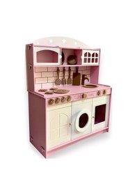 Resim Eğlenceli Ahşap Çocuk Oyuncak Mutfak Seti 